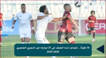 14 طردًا.. تصاعد حدة العنف في 27 مباراة من الدوري المصري 2025-2026